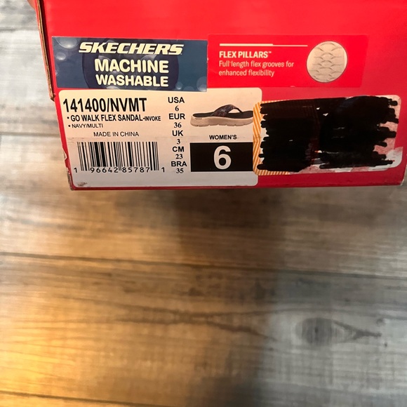 Skechers Colorful Knit Flip Flops - Picture 6 of 6